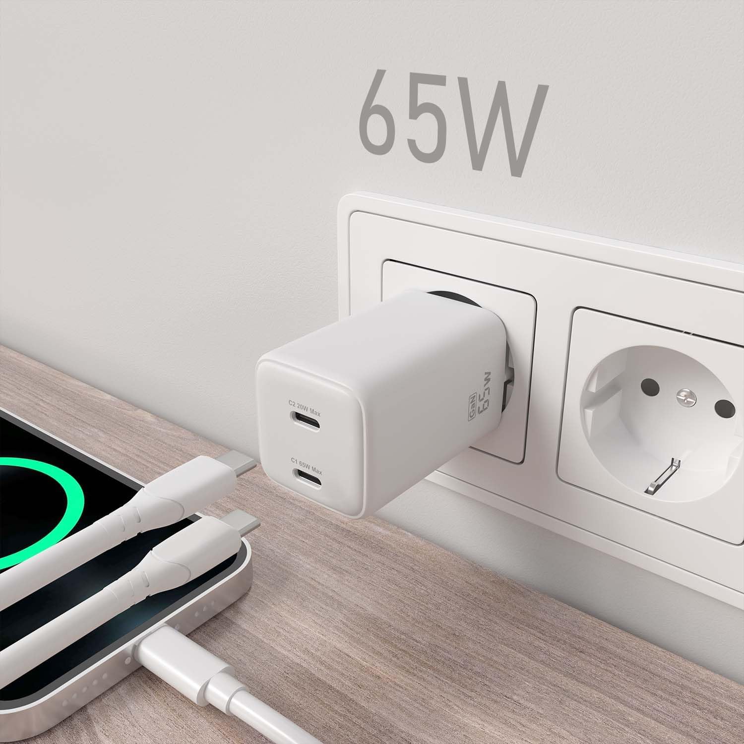 Carregador de Parede GaN Aisens ASCH-65W2P039-W/ 2xUSB Tipo-C/ 65W - Imagem 7