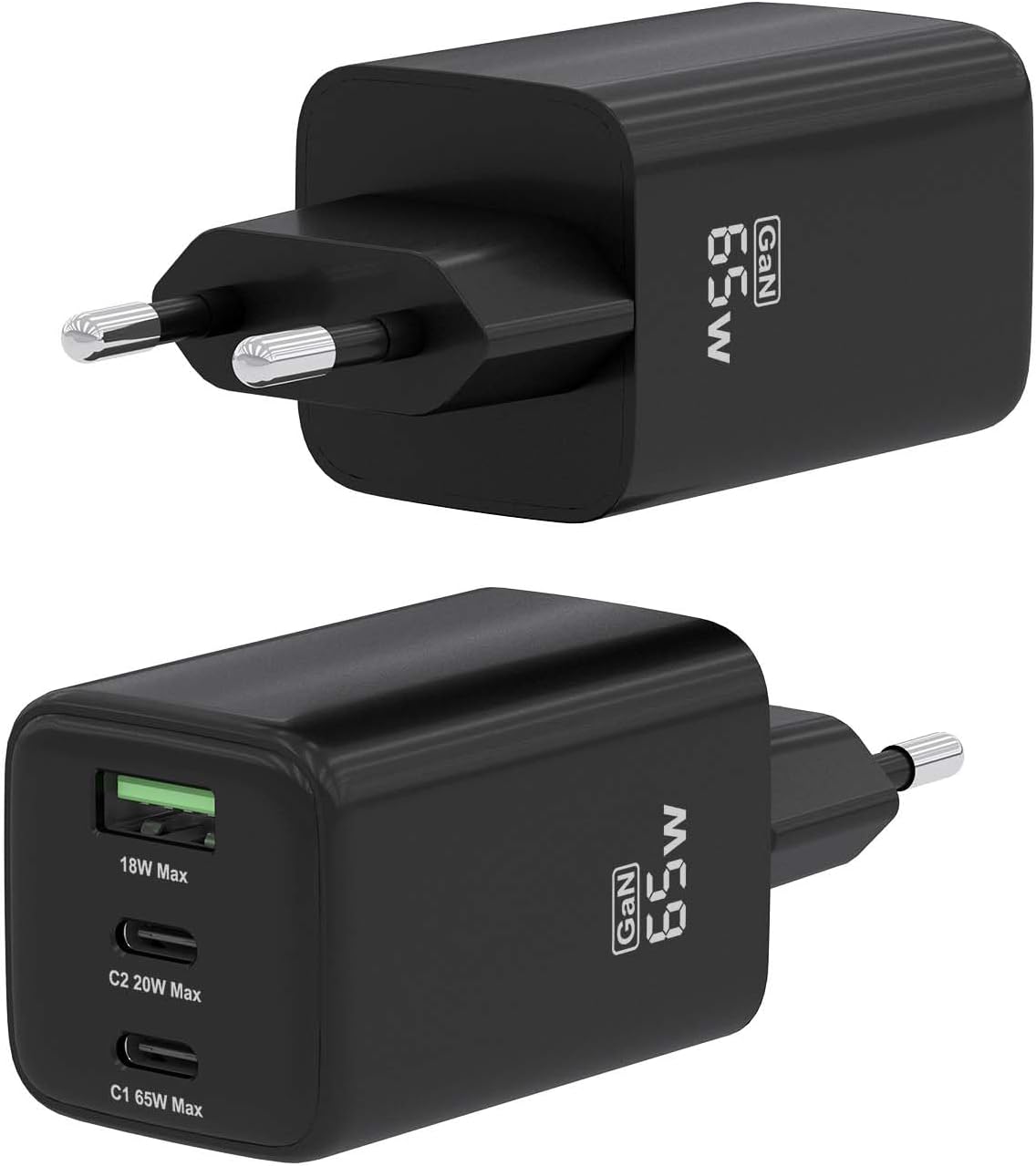 Carregador de Parede GaN Aisens ASCH-65W3P042-BK/ 2xUSB Tipo-C/ 1xUSB/ 65W - Imagem 3