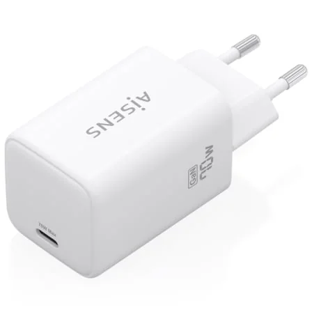 Carregador de Parede GaN AISENS ASCH-70W1P088-W 70W 1x USB-C Power Delivery 3.2 Branco