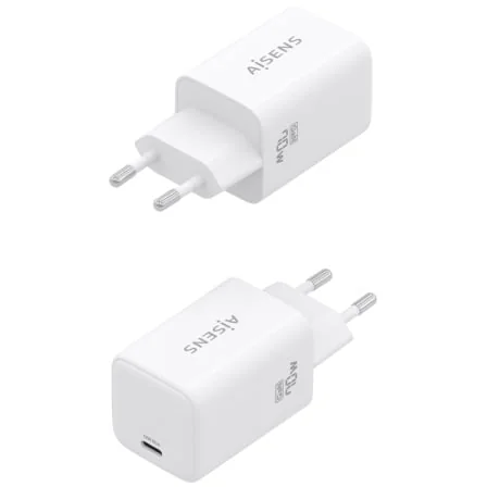 Carregador de Parede GaN AISENS ASCH-70W1P088-W 70W 1x USB-C Power Delivery 3.2 Branco - Imagem 2