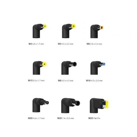 Carregador de Portátil Aisens ASLC-65WAUTO-BK/ 65W/ Automático/ 9 Conectores/ Voltagem 18.5-20V/ 1 USB QC3.0 - Imagem 3