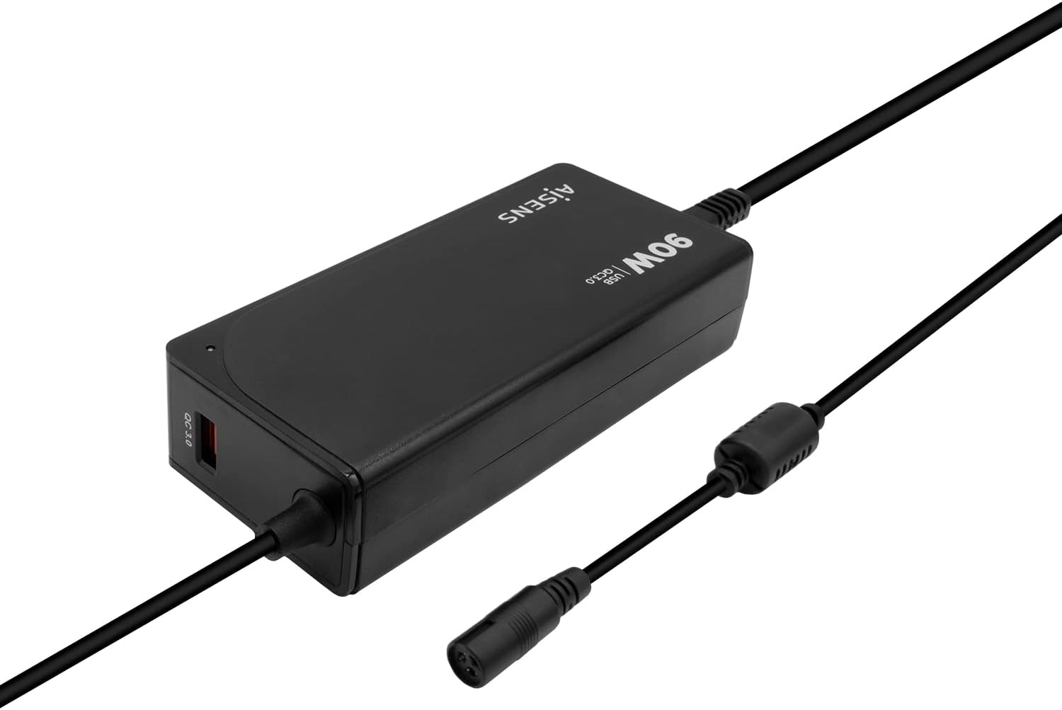 Carregador de Portátil Aisens ASLC-90WAUTO-BK/ 90W/ Automático/ 12 Conectores/ Voltagem 15-20V/ 1 USB QC3.0 - Imagem 2