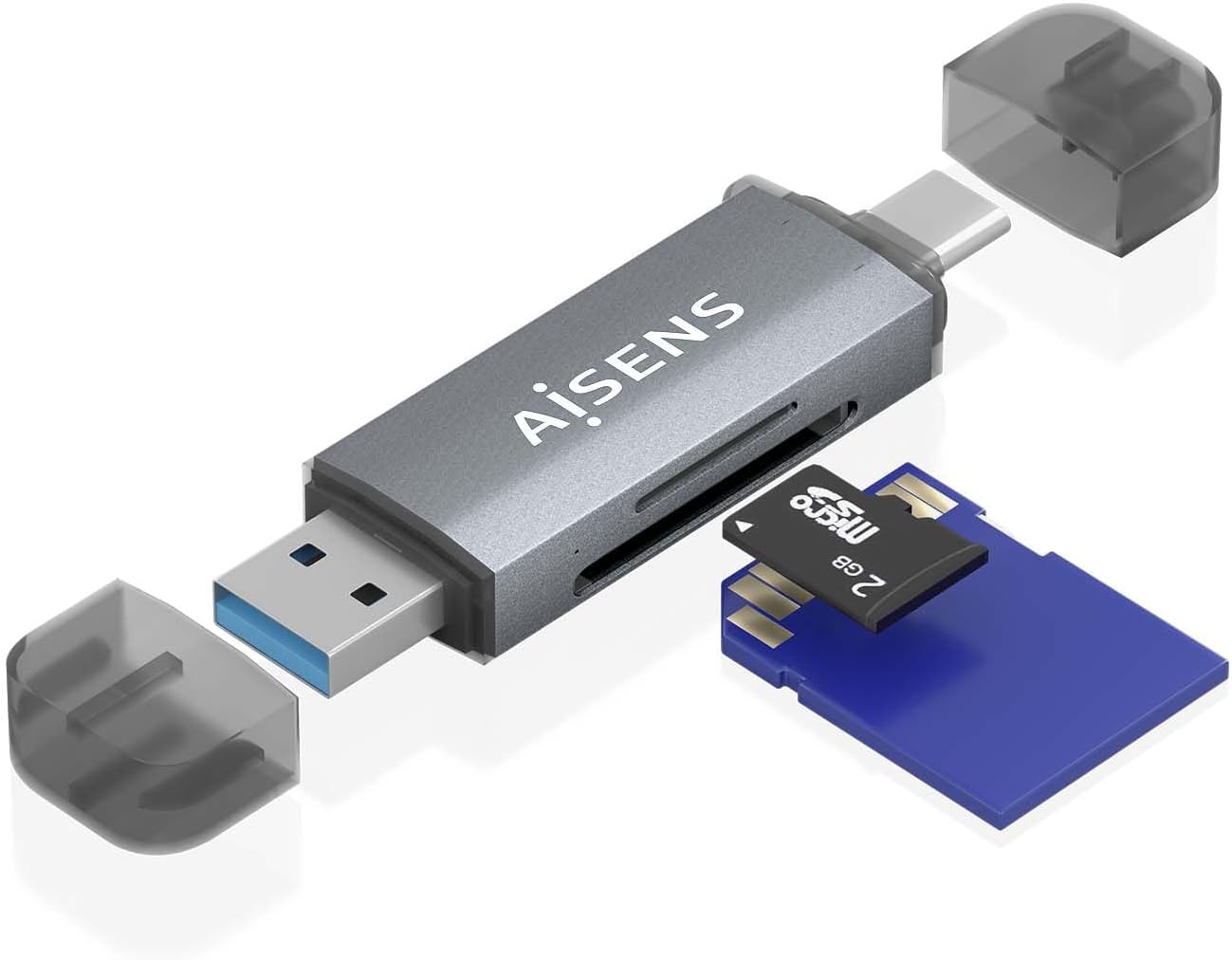 Leitor de Cartões Externo Aisens ASCR-2AC08-GR/ USB 3.1 - Imagem 3