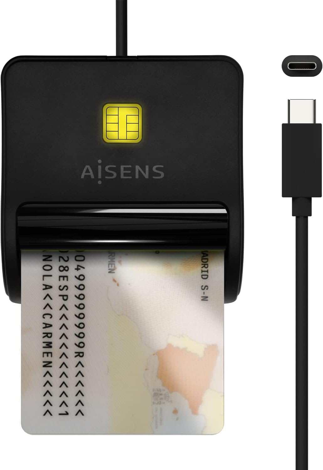 Leitor de DNI USB Tipo-C Aisens ASCR-SN03C-BK/ USB Tipo-C/ Preto - Imagem 5