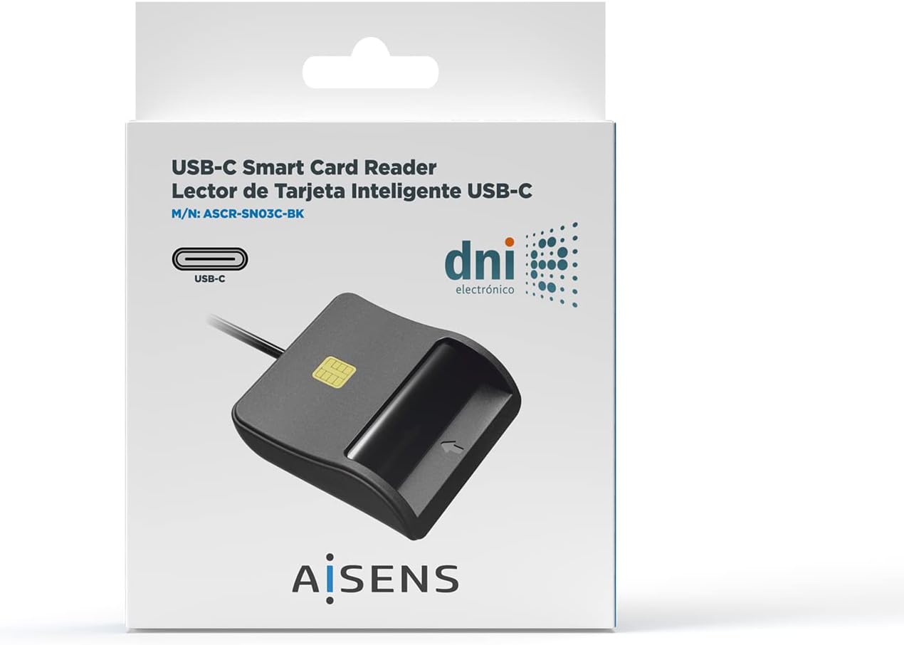 Leitor de DNI USB Tipo-C Aisens ASCR-SN03C-BK/ USB Tipo-C/ Preto - Imagem 6