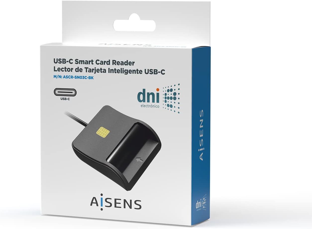 Leitor de DNI USB Tipo-C Aisens ASCR-SN03C-BK/ USB Tipo-C/ Preto - Imagem 7