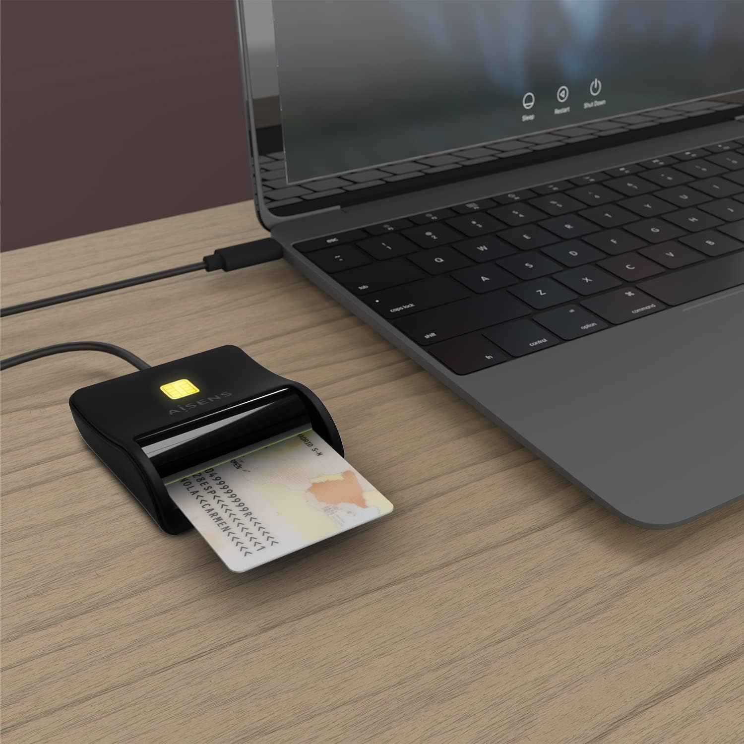 Leitor de DNI USB Tipo-C Aisens ASCR-SN03C-BK/ USB Tipo-C/ Preto - Imagem 8