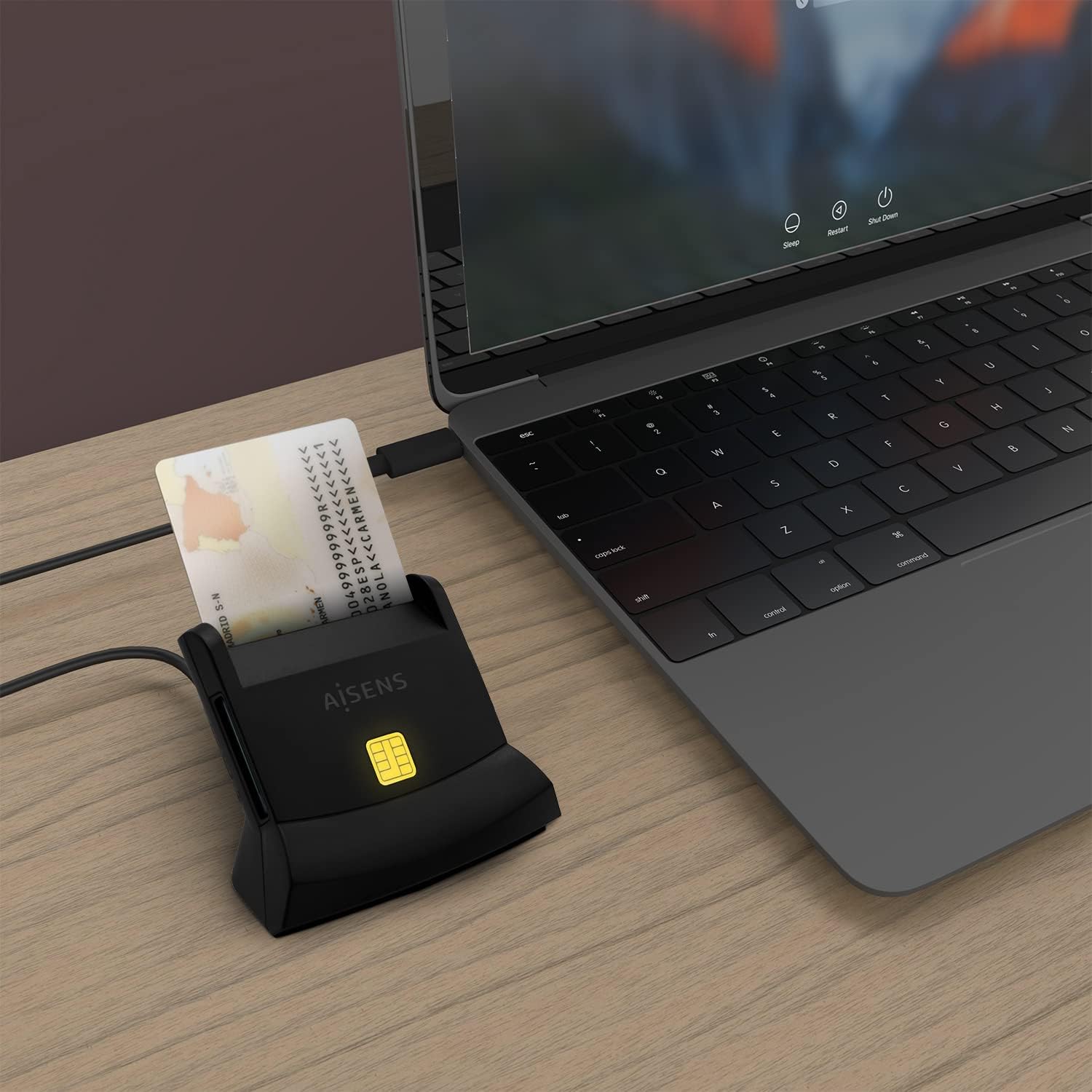 Leitor de DNI e Cartões Aisens ASCR-SN04CSD-BK/ USB Tipo-C/ Preto - Imagem 8