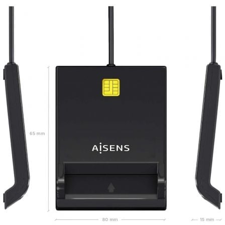 Leitor de DNI e Cartões Aisens ASCR-SN06-BK/ USB 2.0/ Preto - Imagem 4