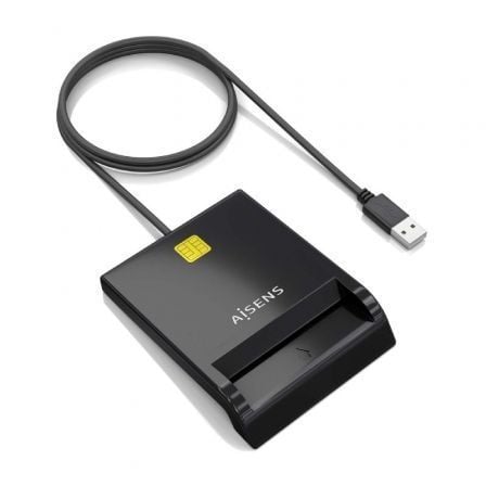 Leitor de DNI e Cartões Aisens ASCR-SN06-BK/ USB 2.0/ Preto