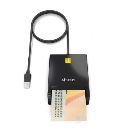 Leitor de DNI e Cartões Aisens ASCR-SN06-BK/ USB 2.0/ Preto - Imagem 3