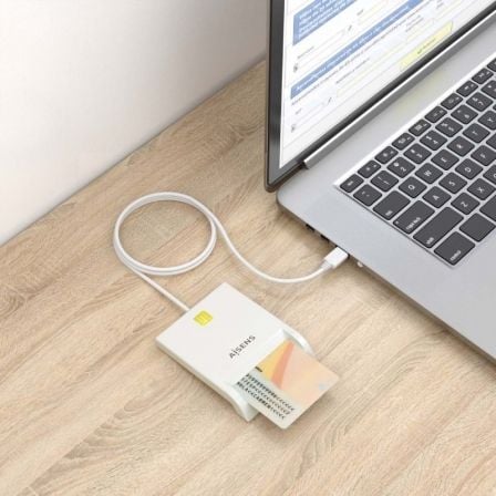 Leitor de Cartões e de Identificação Eletrónica Aisens ASCR-SN07-W/ USB 2.0/ Branco - Imagem 5