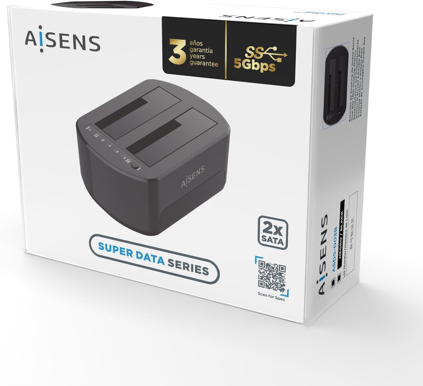 Docking Station para Discos Rígidos Aisens ASDS-D03B - Imagem 5