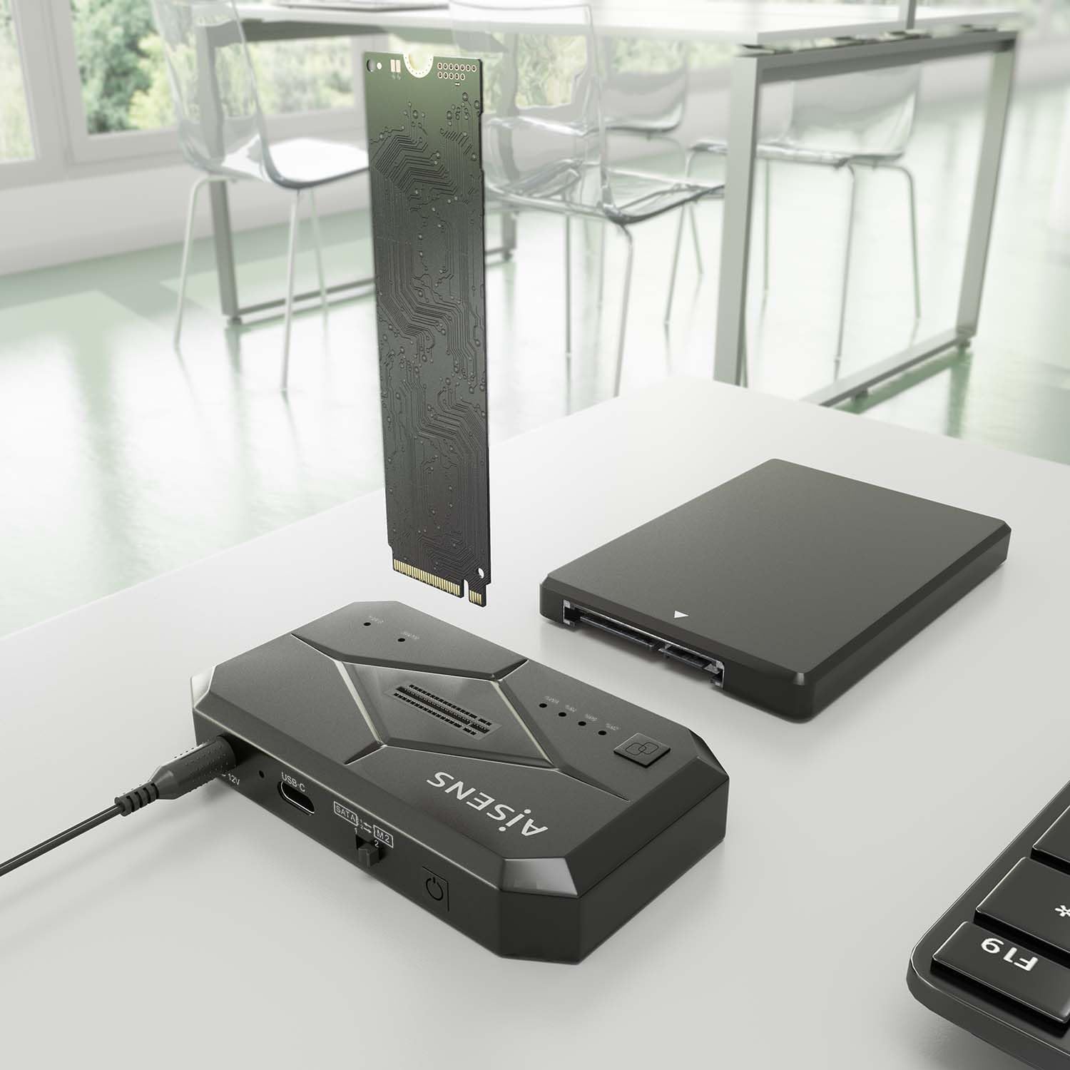 Docking Station para SSD M2 SATA/NVMe Aisens ASDS-M2SATA04B - Imagem 6