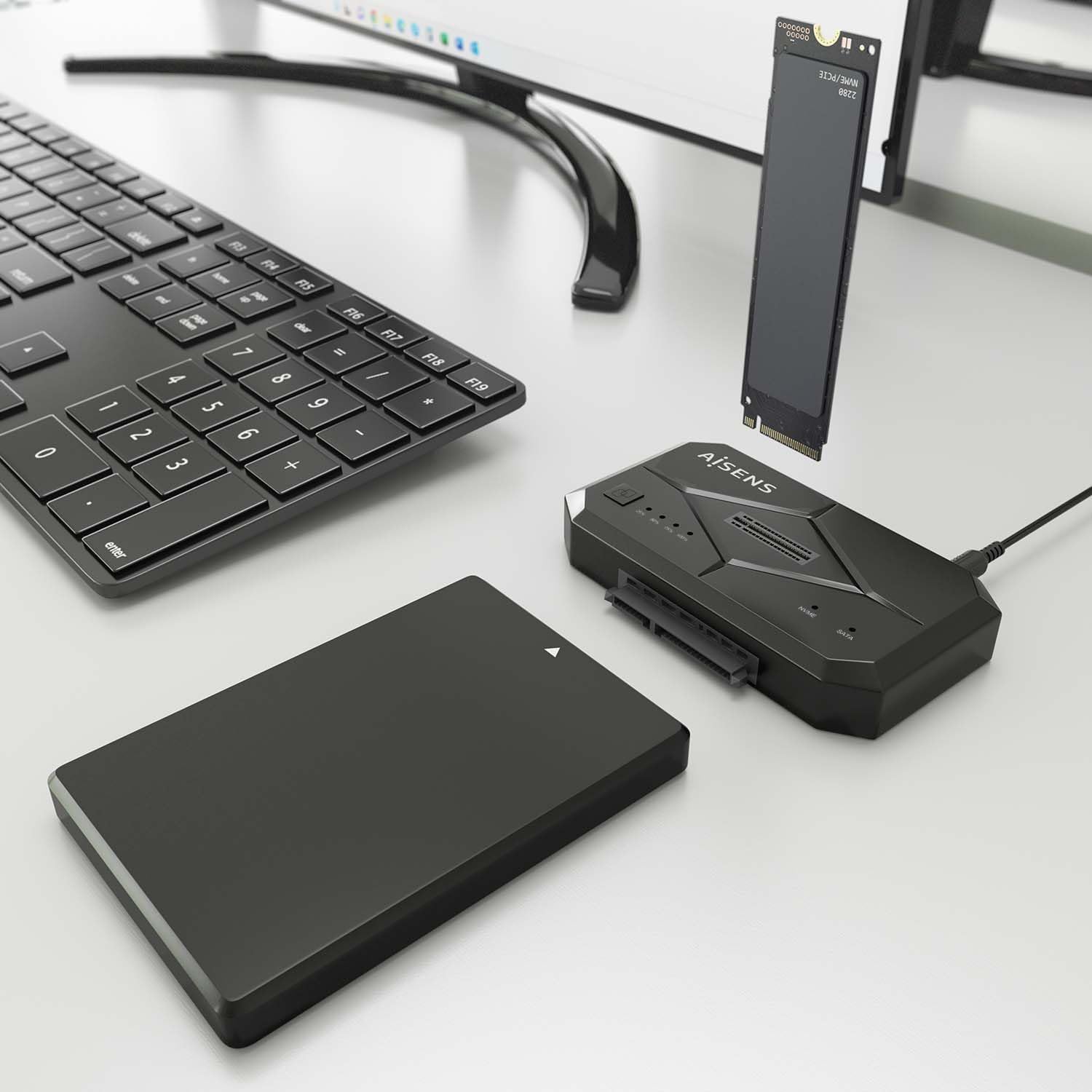 Docking Station para SSD M2 SATA/NVMe Aisens ASDS-M2SATA04B - Imagem 7