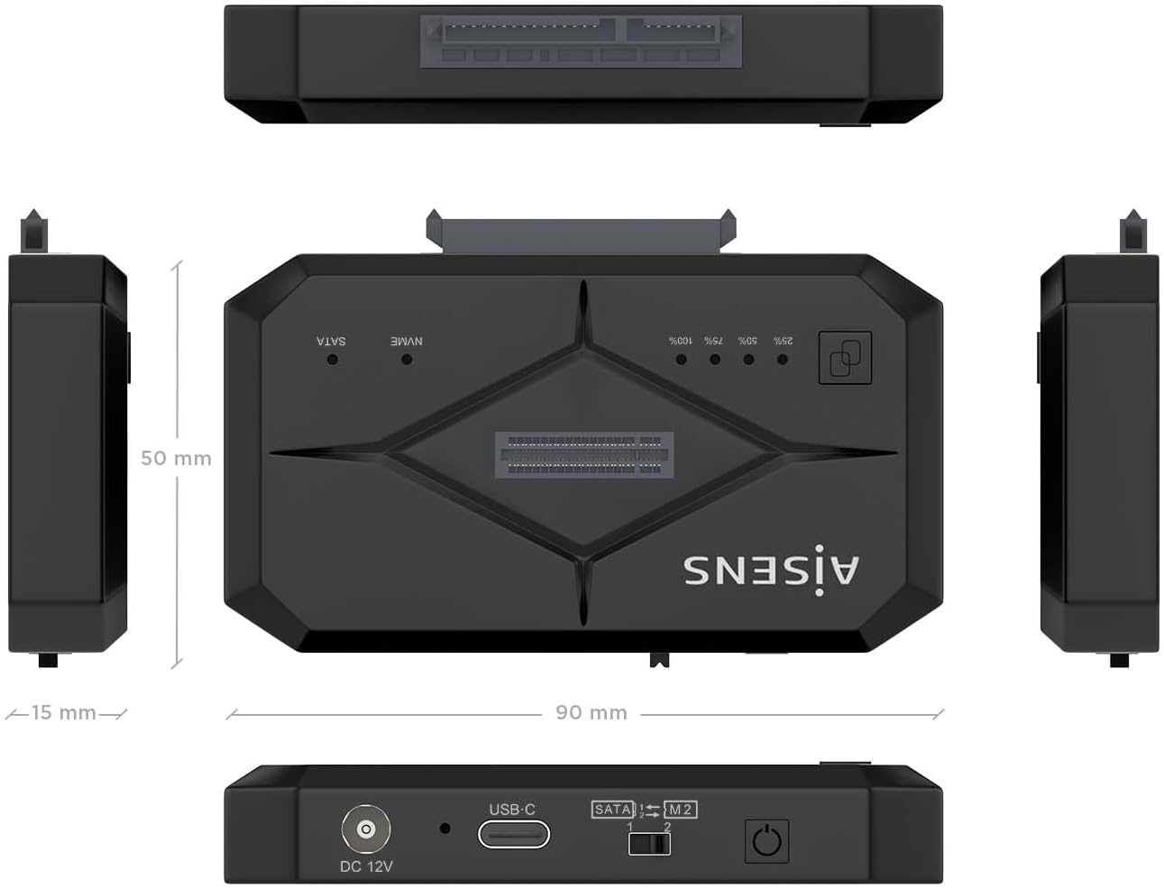 Docking Station para SSD M2 SATA/NVMe Aisens ASDS-M2SATA04B - Imagem 4
