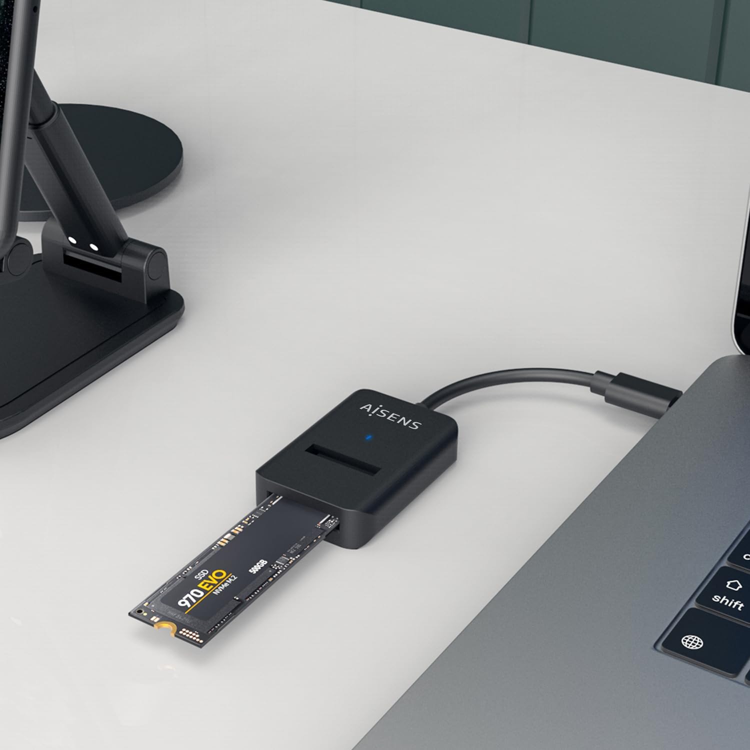 Dock USB Tipo-C para SSD M.2 SATA/NVMe Aisens ASUC-M2D011-BK/ Preto - Imagem 6