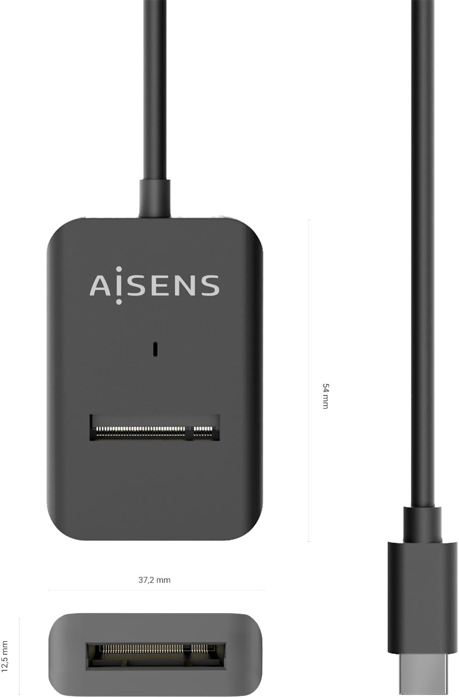 Dock USB Tipo-C para SSD M.2 SATA/NVMe Aisens ASUC-M2D011-BK/ Preto - Imagem 3