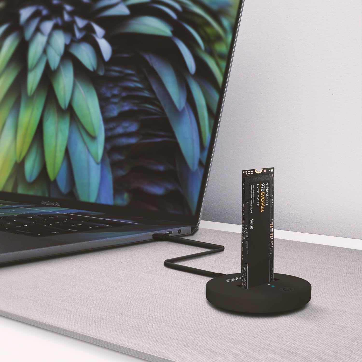 Dock USB Tipo-C para SSD M2 SATA/NVMe Aisens ASUC-M2D013-BK/ Preto - Imagem 6