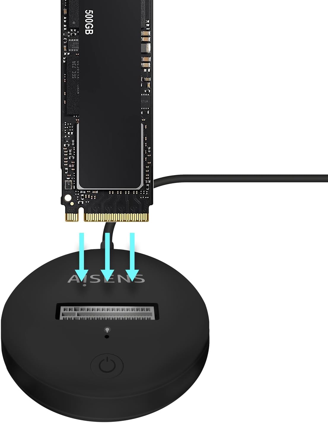 Dock USB Tipo-C para SSD M2 SATA/NVMe Aisens ASUC-M2D013-BK/ Preto - Imagem 4
