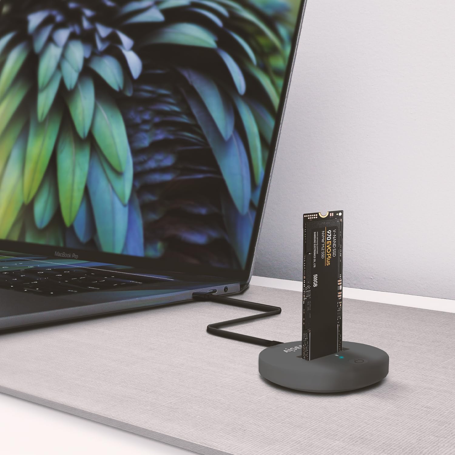 Dock USB Tipo-C para SSD M2 SATA/NVMe Aisens ASUC-M2D014-GR/ Cinzento - Imagem 6