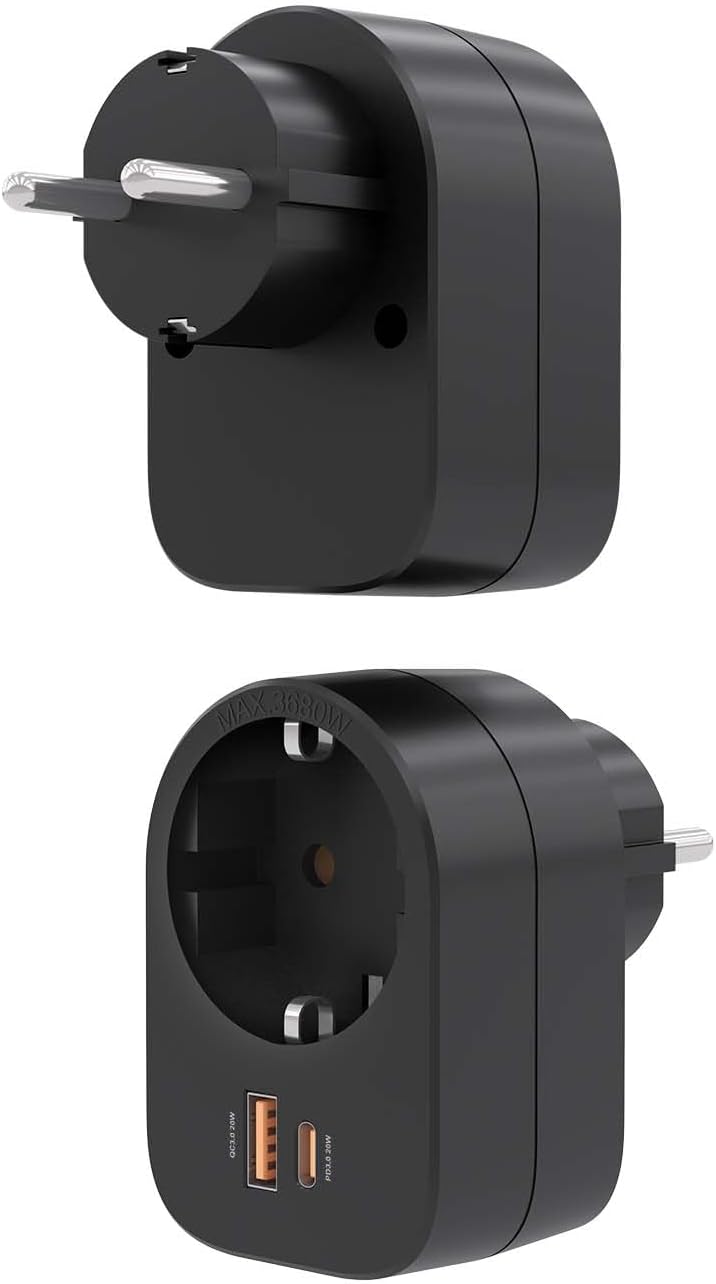 Tomada Aisens ASPS-1A1C07-BK/ 1 Tomada de Corrente/ 1 USB Tipo-C PD/ 1 USB/ Preto - Imagem 3