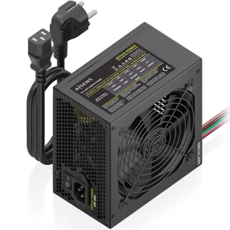 Fonte de Alimentação AISENS ASPC-500ATX-PSEBK 500W ATX 2.0 Ventoinha 120mm Preto