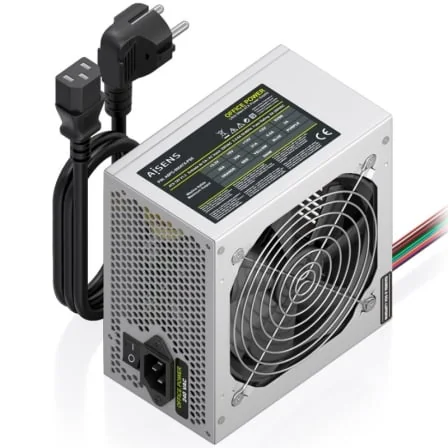 Fonte de Alimentação Aisens ASPC-500ATX-PSE 500W ATX 2.0 Ventoinha 120mm Prateado