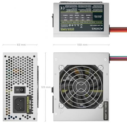 Fonte de Alimentação SFX Aisens ASPC-500SFX-SEO/ 500W/ Ventoinha 8cm - Imagem 3