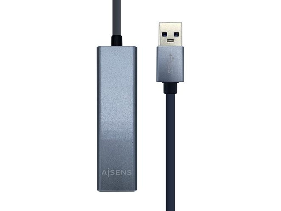 Hub USB 3.0 Aisens A106-0401/ 3xUSB/ 1xRJ45/ Cinzento - Imagem 2