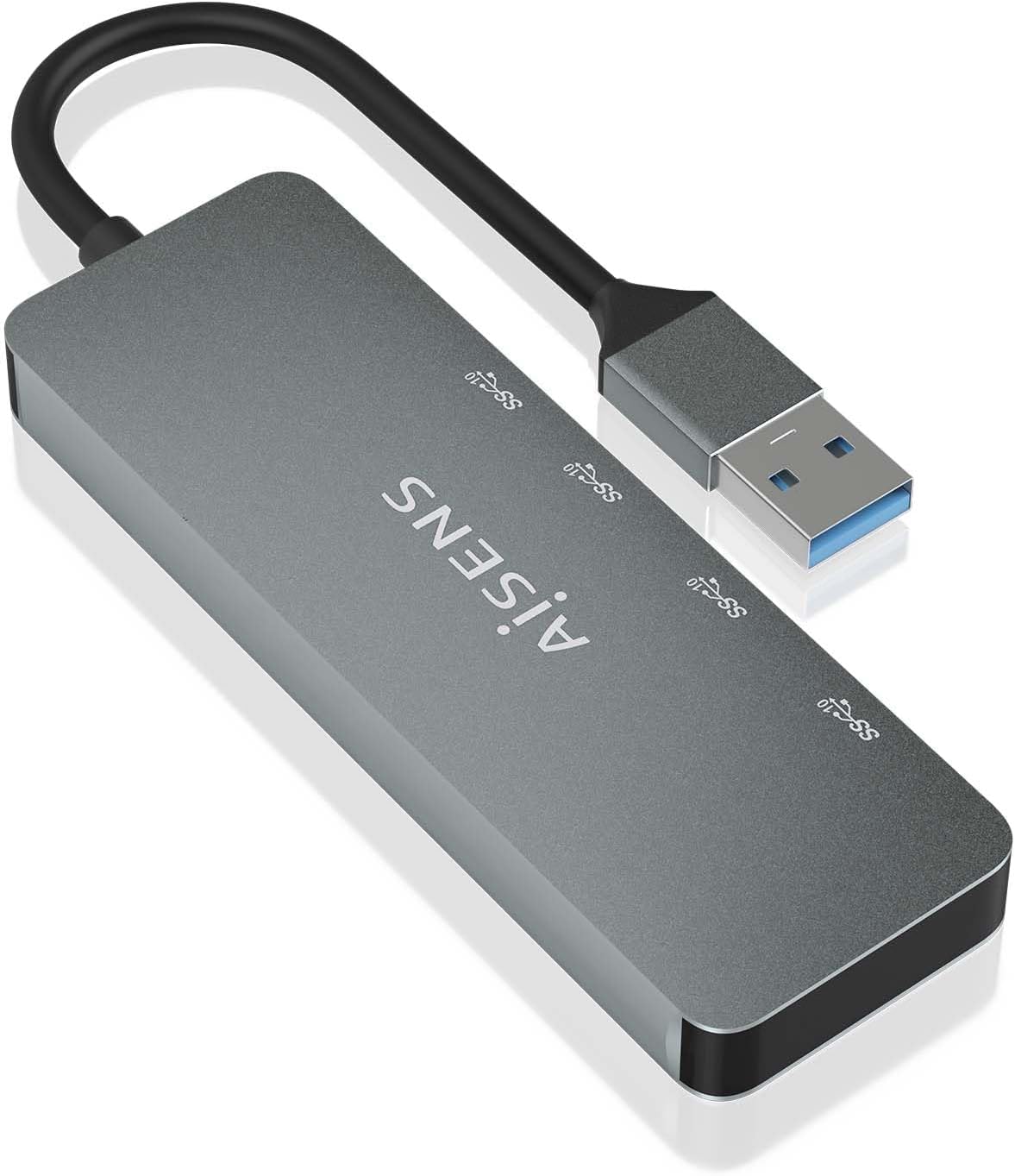 Hub USB 3.2 Aisens A106-0696/ 2xUSB/ 2xUSB Tipo-C/ Cinzento - Imagem 2