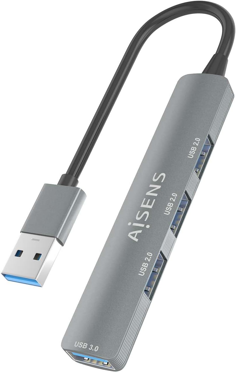 Hub USB 3.0 Aisens A106-0859/ 4xUSB/ Cinzento - Imagem 3