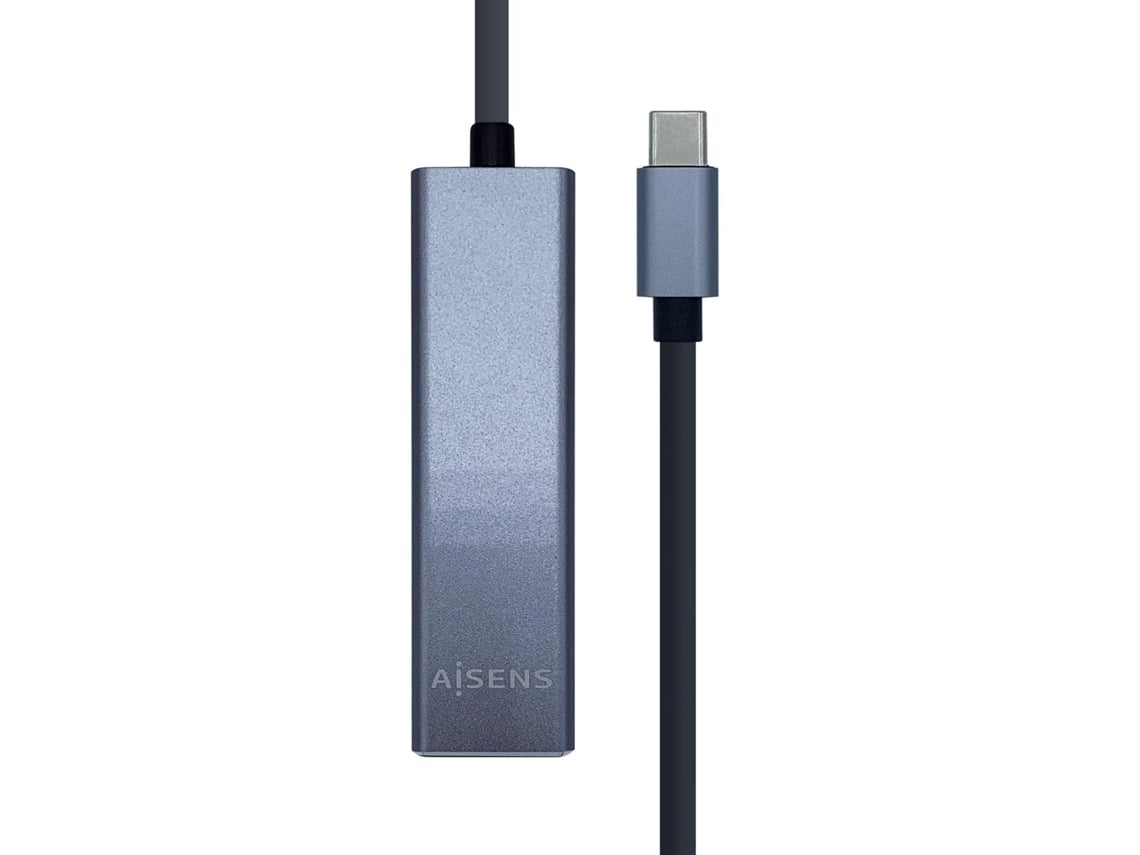 Hub USB Tipo-C Aisens A109-0396/ 3xUSB/ 1xRJ45/ Cinzento - Imagem 4