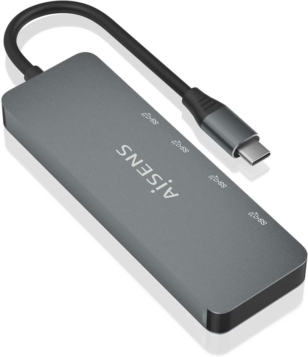 Hub USB Tipo-C Aisens A109-0694/ 2xUSB/ 2xUSB Tipo-C/ Cinzento - Imagem 2