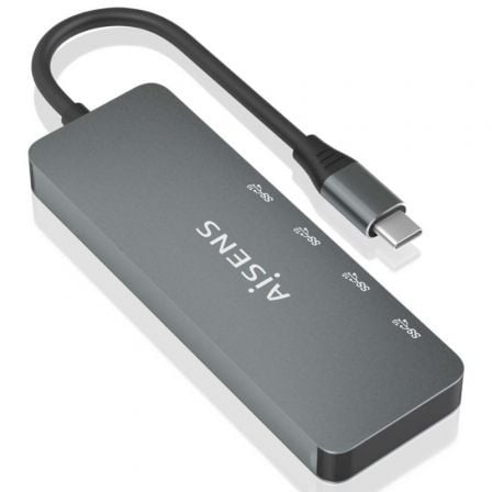 Hub USB Tipo-C Aisens A109-0695/ 4xUSB Tipo-C/ Cinzento - Imagem 2