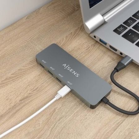 Hub USB Tipo-C Aisens A109-0695/ 4xUSB Tipo-C/ Cinzento - Imagem 5