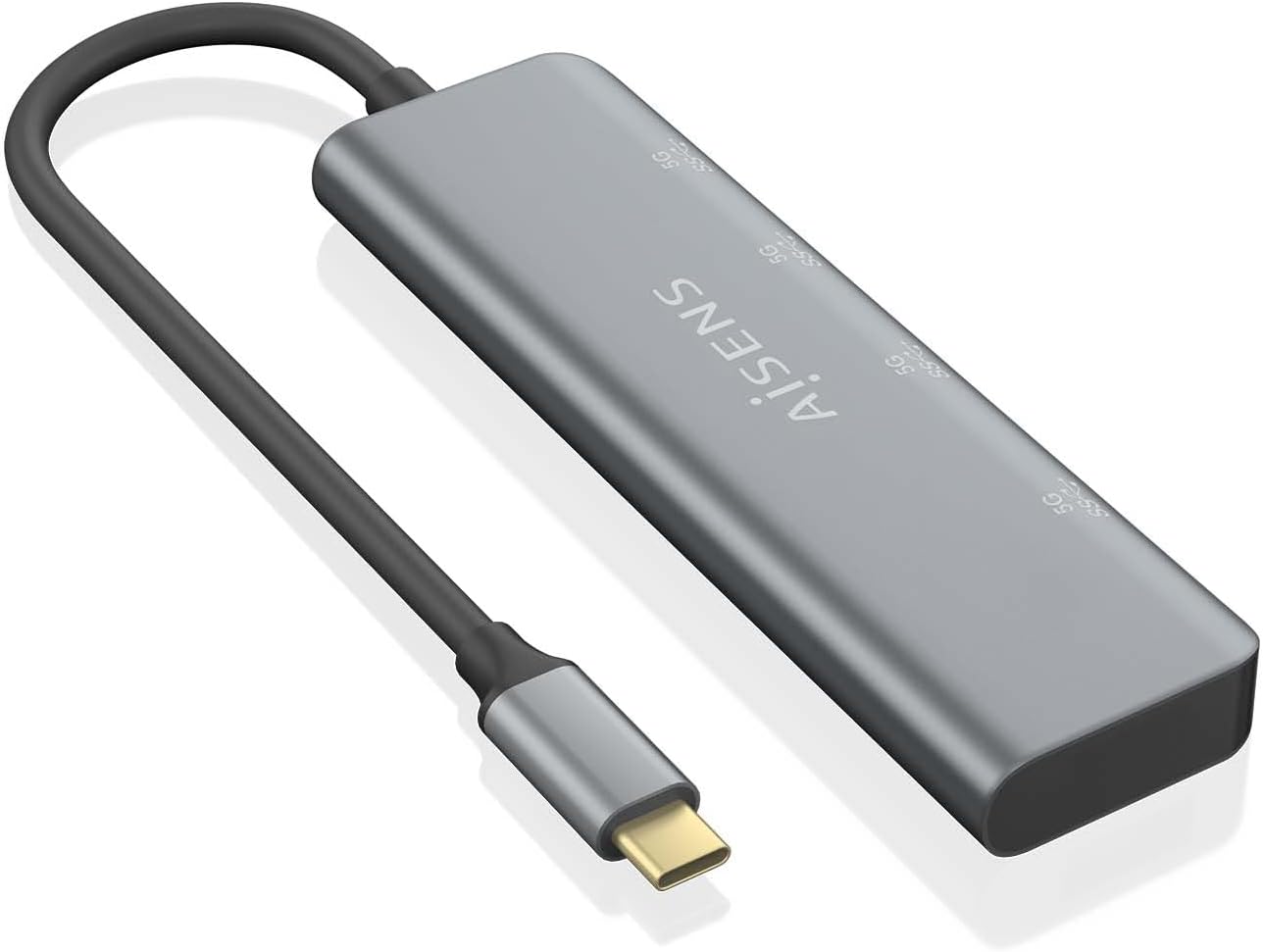 Hub USB Tipo-C Aisens A109-0763/ 2xUSB/ 2xUSB Tipo-C/ Cinzento - Imagem 2