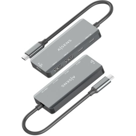 Hub USB Tipo-C Aisens A109-0946/ 2xUSB/ 2xUSB Tipo-C/ 1xUSB Tipo-C PD/ Cinzento - Imagem 3