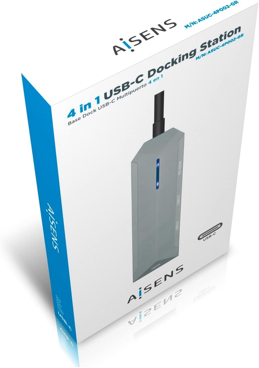Docking USB Tipo-C Aisens ASUC-4P002-GR/ 1xHDMI 4K/ 2xUSB/ 1xUSB Tipo-C PD/ Cinzento - Imagem 6