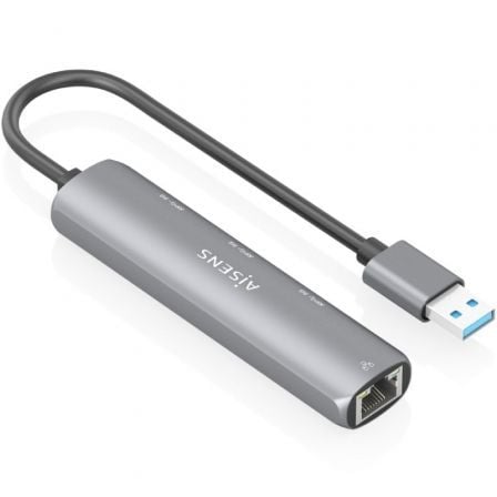 Hub USB Aisens ASUC-4P034-GR/ 3xUSB/ 1xRJ45/ Cinzento - Imagem 2