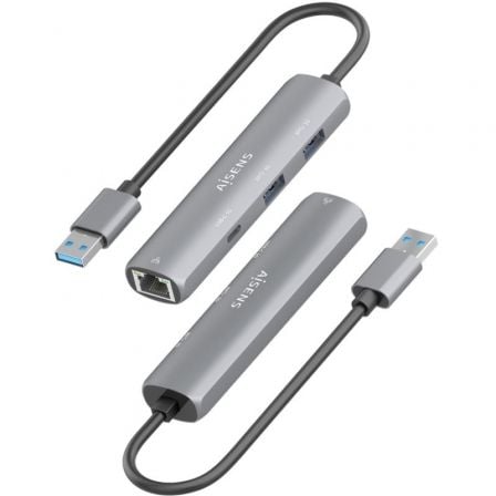 Hub USB Aisens ASUC-4P035-GR/ 1xUSB Tipo-C/ 2xUSB/ 1xRJ45/ Cinzento - Imagem 3
