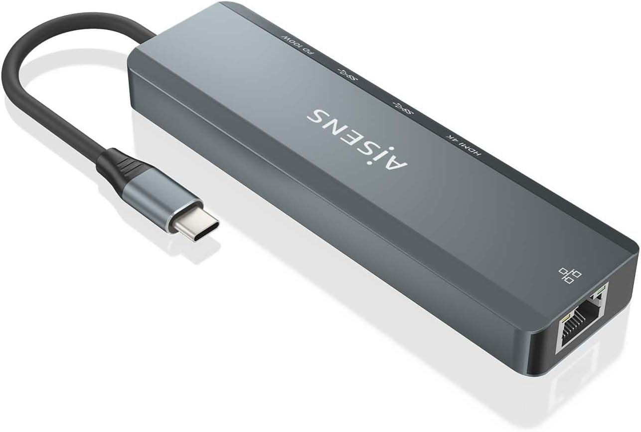 Docking USB Tipo-C Aisens ASUC-5P011-GR/ 1xHDMI 4K/ 2xUSB/ 1xRJ45/ 1xUSB Tipo-C/ 1xUSB Tipo-C PD/ Cinzento - Imagem 3