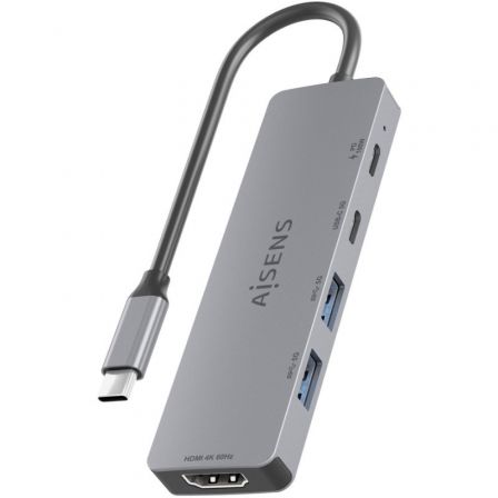 Docking USB Tipo-C Aisens ASUC-5P028-GR/ 1xHDMI 4K/ 2xUSB/ 2xUSB Tipo-C/ 1xUSB Tipo-C PD/ Cinzento - Imagem 3