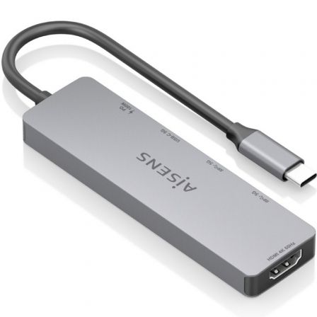 Docking USB Tipo-C Aisens ASUC-5P028-GR/ 1xHDMI 4K/ 2xUSB/ 2xUSB Tipo-C/ 1xUSB Tipo-C PD/ Cinzento - Imagem 2