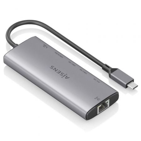 Docking USB Tipo-C Aisens ASUC-6P030-GR/ 1xHDMI 4K/ 1xUSB/ 2xUSB Tipo-C/ 1xRJ45/ 1xUSB Tipo-C PD/ Cinzento - Imagem 2