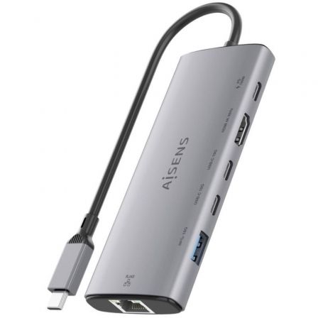 Docking USB Tipo-C Aisens ASUC-6P030-GR/ 1xHDMI 4K/ 1xUSB/ 2xUSB Tipo-C/ 1xRJ45/ 1xUSB Tipo-C PD/ Cinzento - Imagem 3