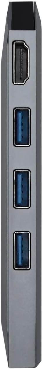 Docking USB Tipo-C Aisens ASUC-8P004-GR/ 1xHDMI 4K/ 3xUSB/ 1xRJ45/ 1xLeitor de Cartões / 1xUSB Tipo-C PD/ Cinzento - Imagem 3