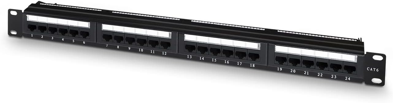 Patch Panel Aisens A141-0509/ 24 Portas/ Cat.6/ Altura 1U/ Gestão de Cabos