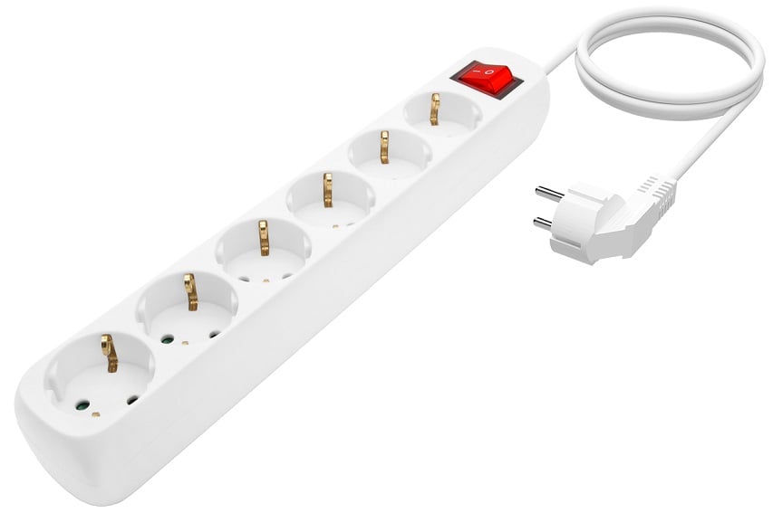 Régua de Extensão com Interruptor Aisens A154-0535/ 6 Tomadas de Corrente/ Cabo 1.4m/ Branco - Imagem 2
