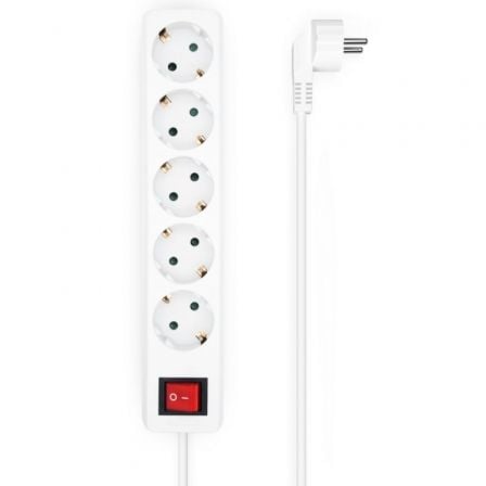 Régua com Interruptor Aisens A154-0651/ 5 Tomadas de Corrente/ Cabo 1.4m/ Branco